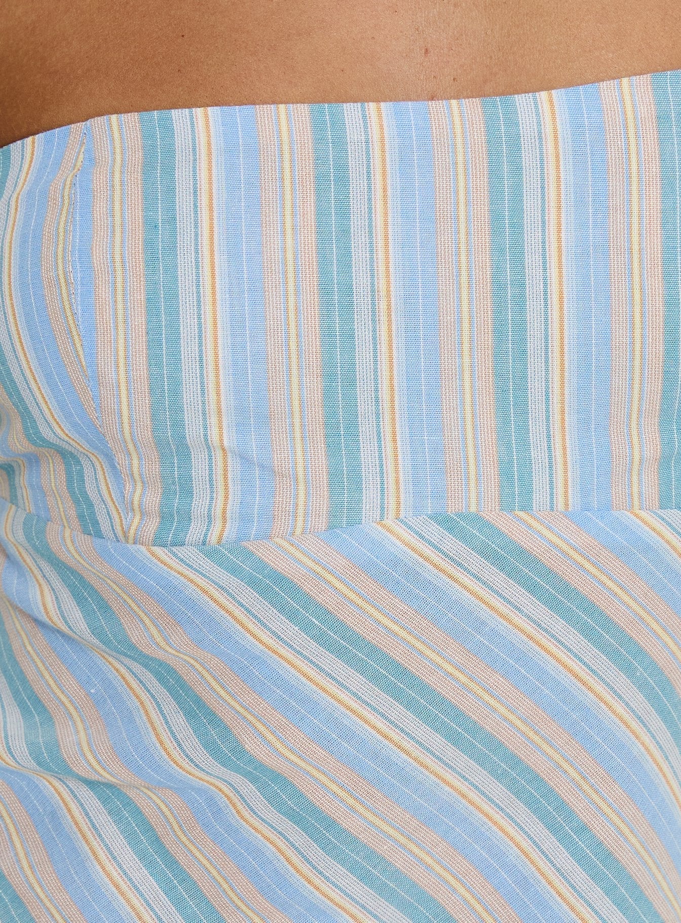 Elery Strapless Top Blue Stripe