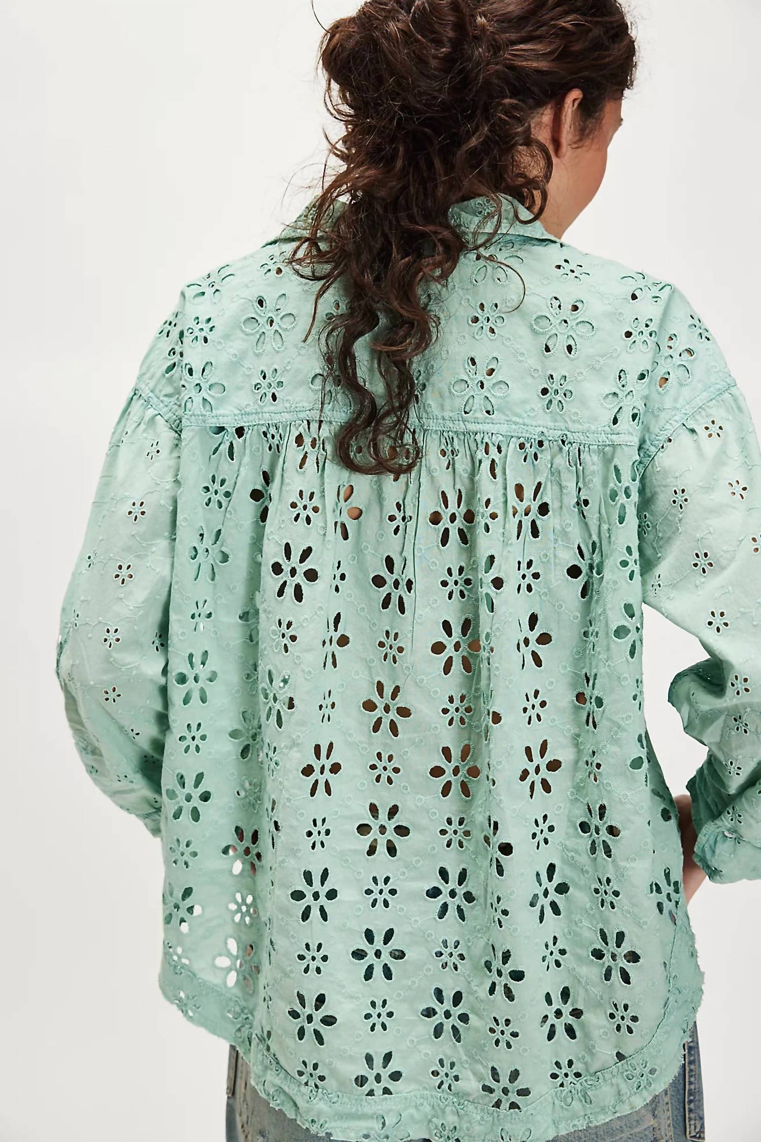 Free People - Mae Washed Eyelet Shirt