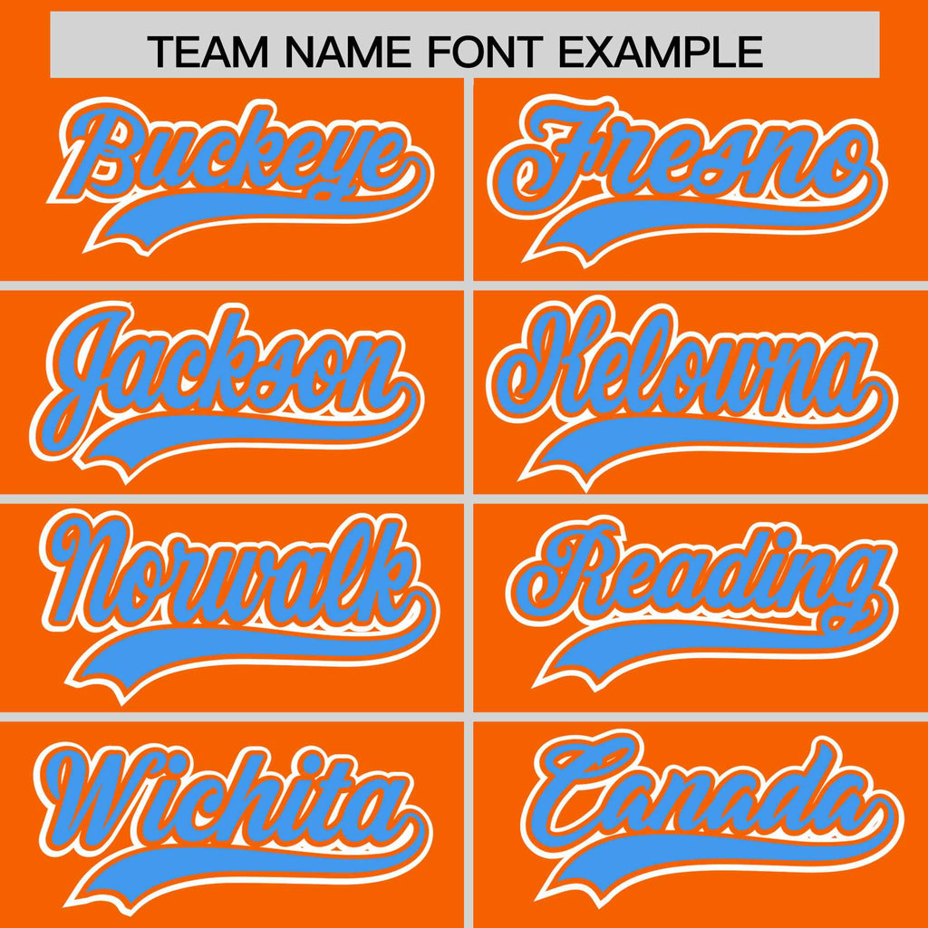 Custom Orange Powder Blue Raglan Sleeves Varsity Full-Snap Letterman Two Tone Jacket Hoodie