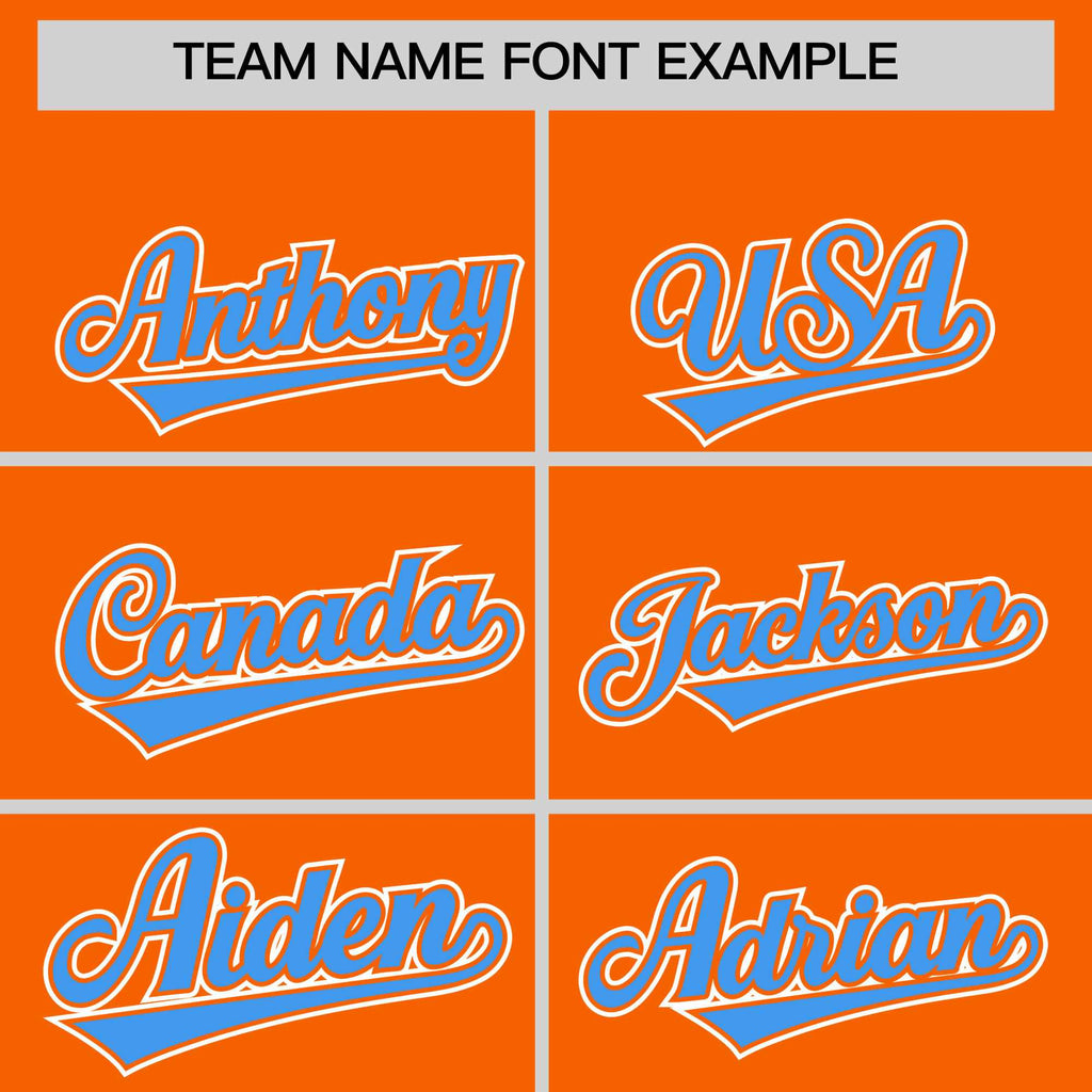 Custom Orange Powder Blue Raglan Sleeves Varsity Full-Snap Letterman Two Tone Jacket Hoodie