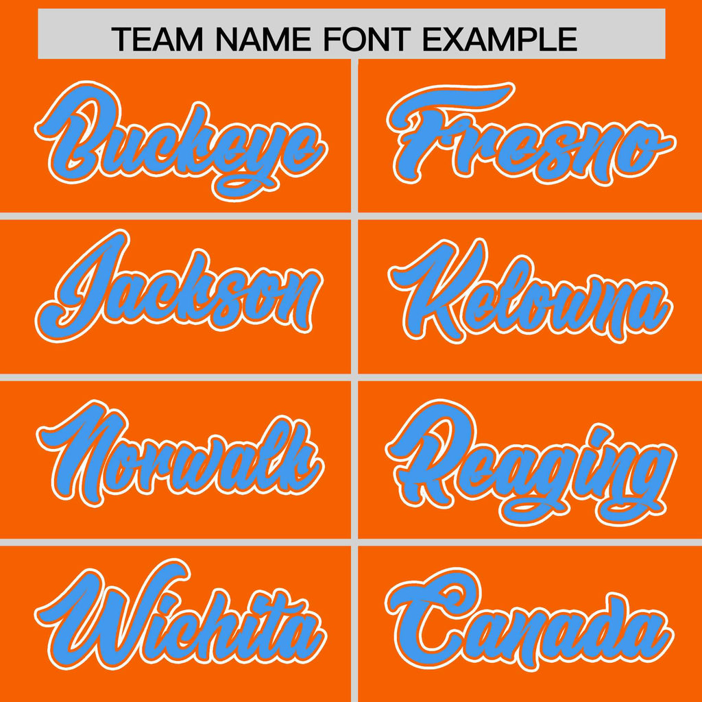 Custom Orange Powder Blue Raglan Sleeves Varsity Full-Snap Letterman Two Tone Jacket Hoodie
