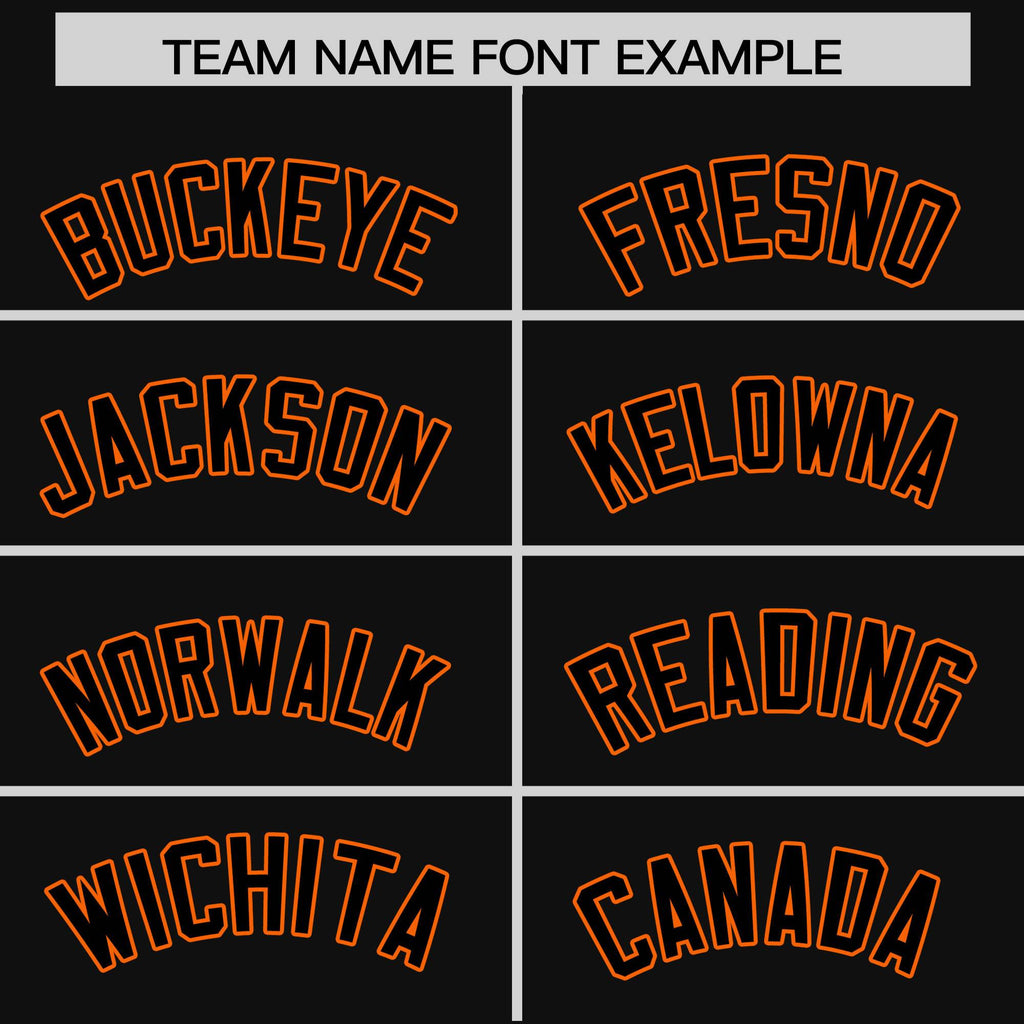 Custom Orange Black Split Fashion Varsity Full-Snap Letterman Two Tone Jacket Hoodie