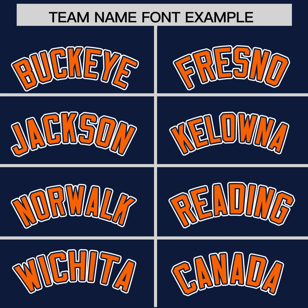 Custom Orange Navy Split Fashion Varsity Full-Snap Letterman Two Tone Jacket Hoodie