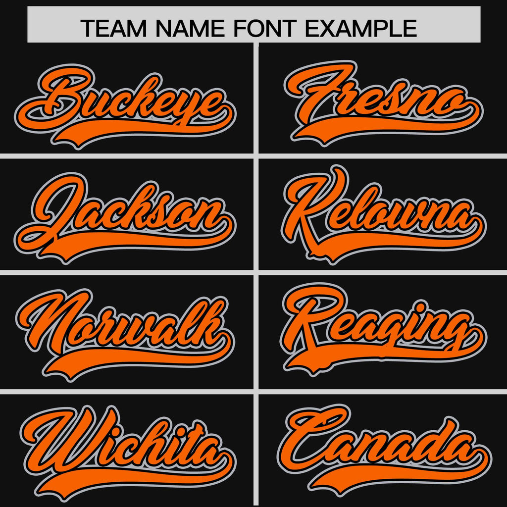 Custom Orange Black Split Fashion Varsity Full-Snap Letterman Two Tone Jacket Hoodie