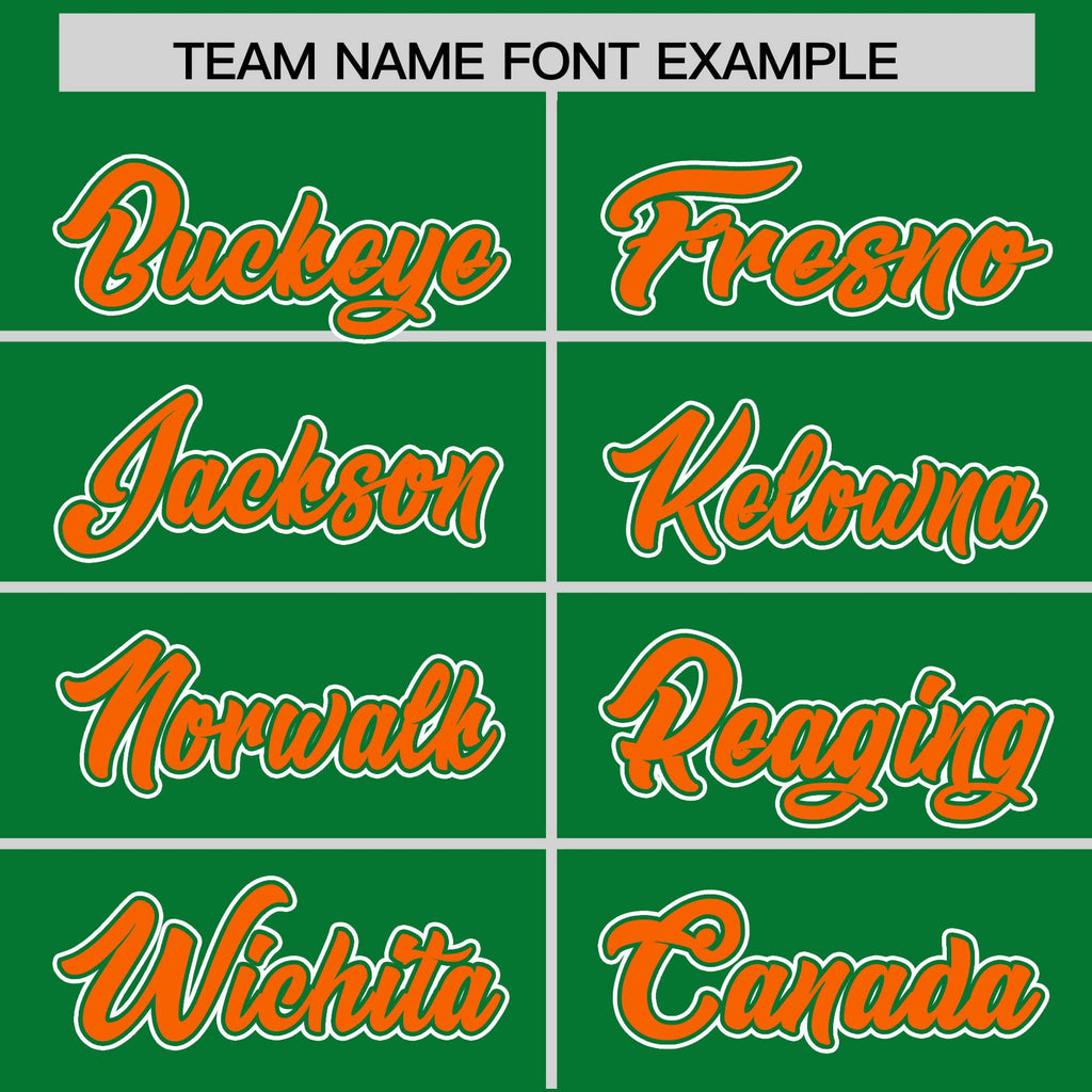 Custom Orange Kelly Green Split Fashion Varsity Full-Snap Letterman Two Tone Jacket Hoodie