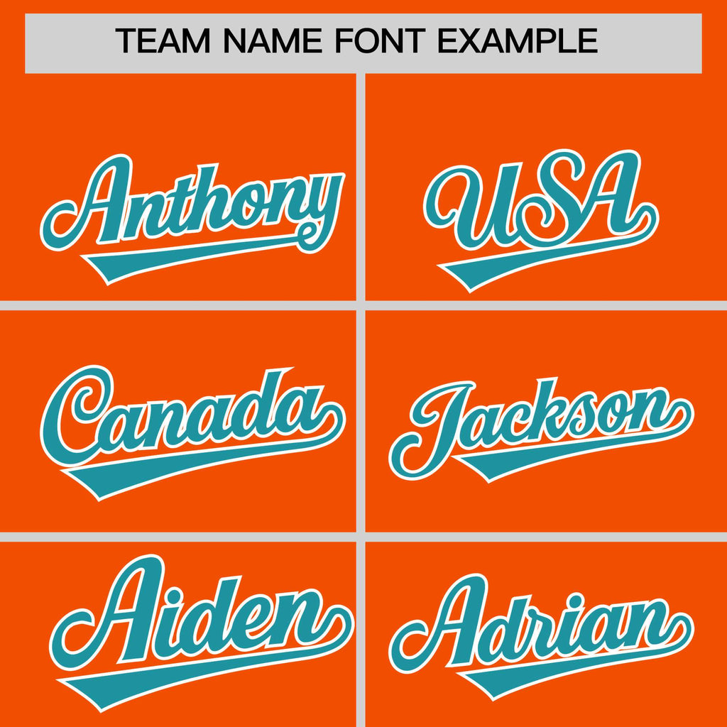 Custom Orange Aqua Color Block Varsity Full-Snap Letterman Jacket Hoodie