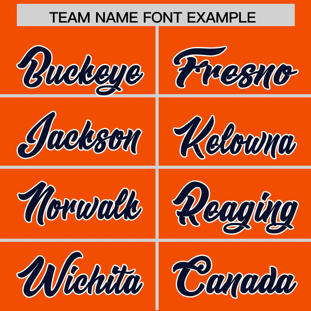 Custom Orange Navy Color Block Varsity Full-Snap Letterman Jacket Hoodie